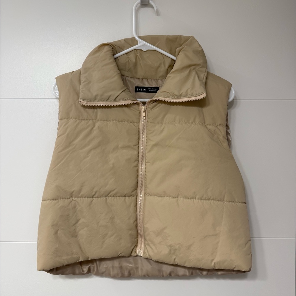 SHEIN Beige Puffer Vest